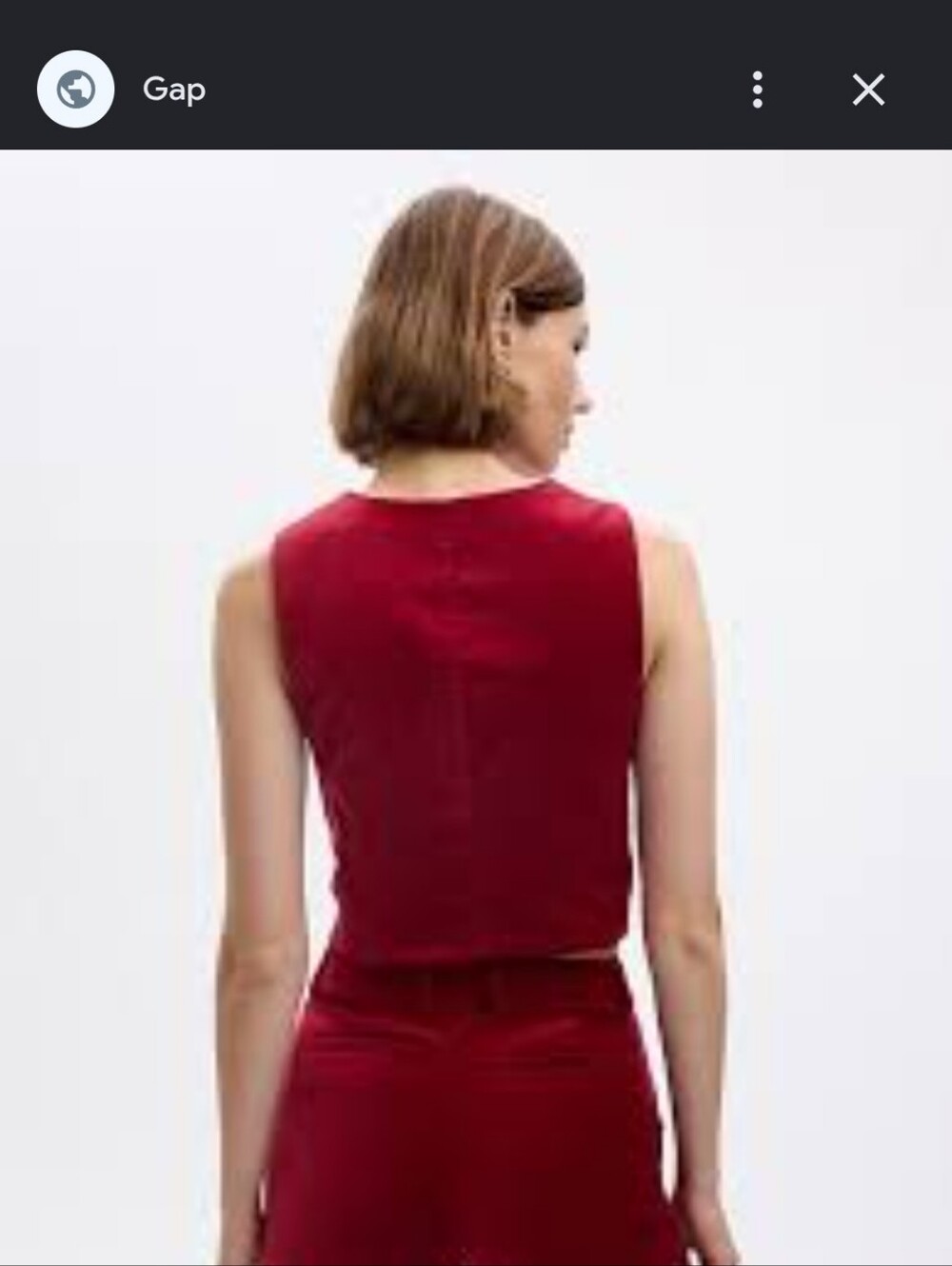 GAP Velvet Fitted Vest Women M Tall EUC
